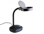 Лупа-лампа настольная Veber 3D/8D, 1,75х/3x, 86/21 мм, с подсветкой, черная (8611)