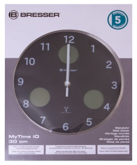 Метеостанция (настенные часы) Bresser MyTime io, 30 см, черная